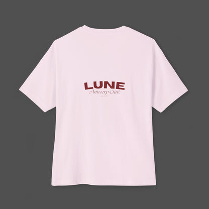 lune-antwerp red dsgn oversized pink tee.