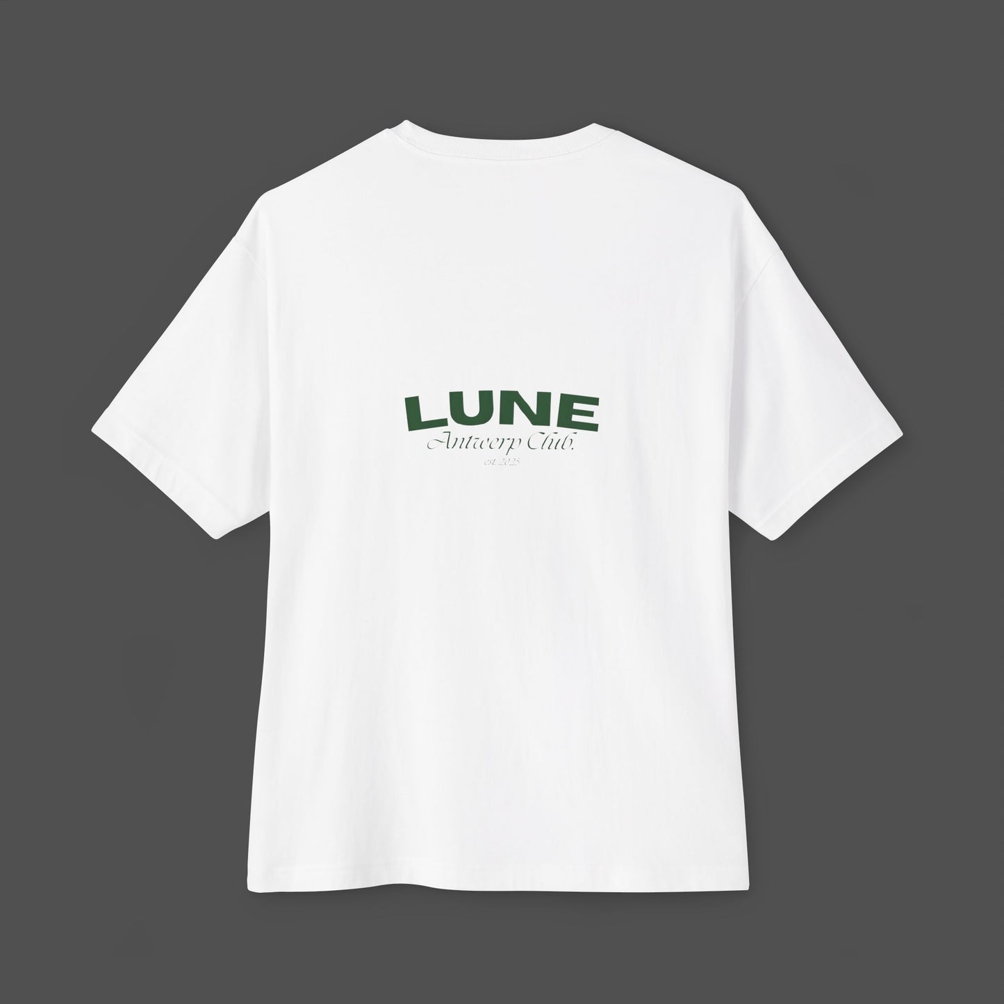lune-antwerp green dsgn oversized white tee.
